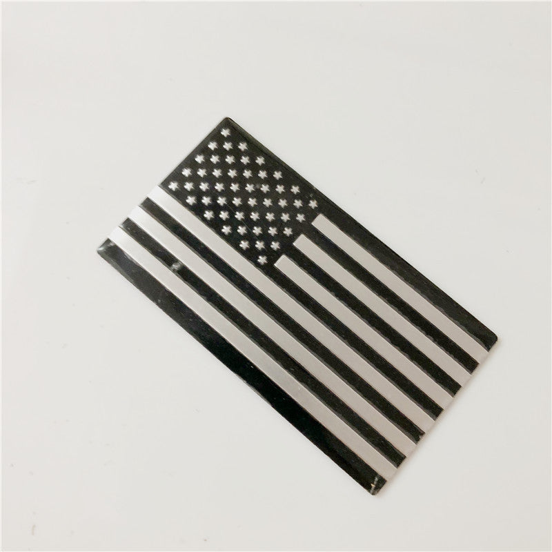 US National Flag Car Stickers Black Small Size