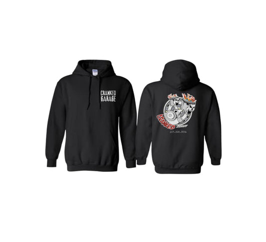 Cranked Garage Long Sleeve Hooded Sweatshirt