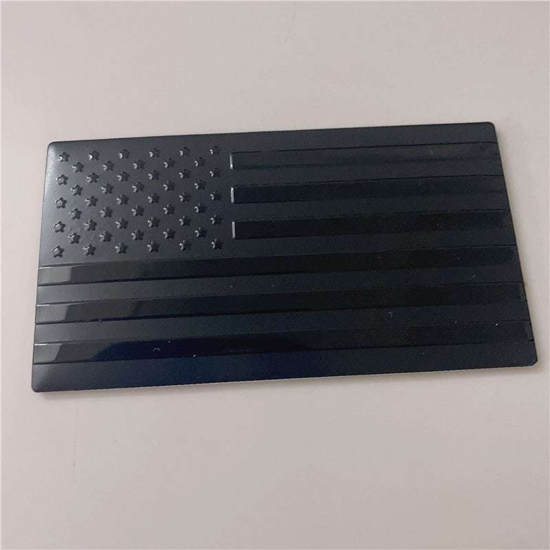 US National Flag Car Stickers Black Small Size